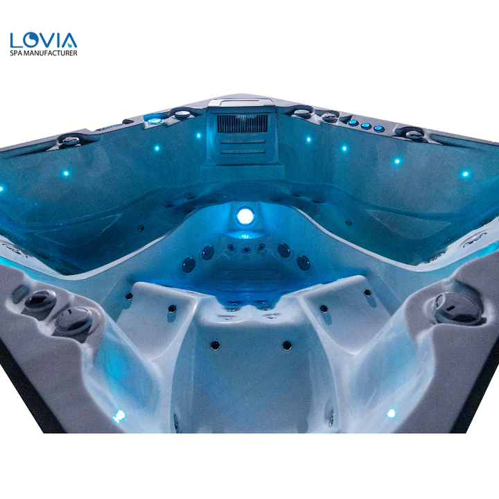 Made in China Jaccuzi Outdoor Spa Hydromassage Bathtub Person Hot Tub 5 Massage Spa Cheap Jakuzzi with Lovia