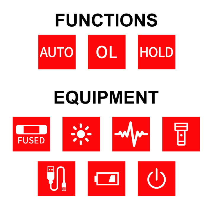 Super Full Screen Rechargeable 6000 Counts Auto-ranging Digital Professional Multimeter Easy to Read Easy to Operate