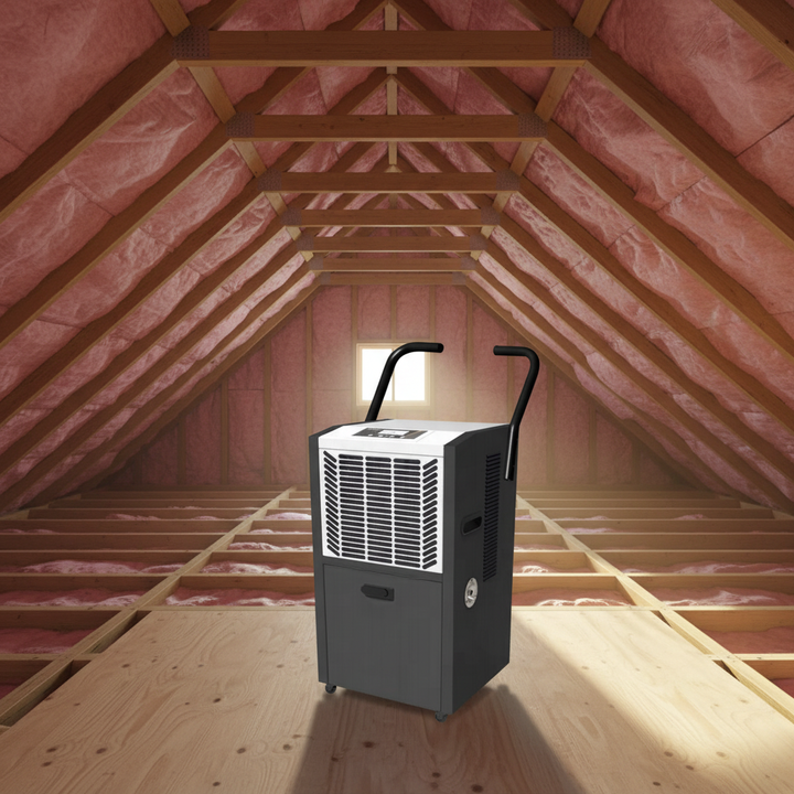 60L/Day Smart Compressor Industrial Commercial Dehumidifier Automatic Shut-Off Metal Construction App-Controlled Touchscreen