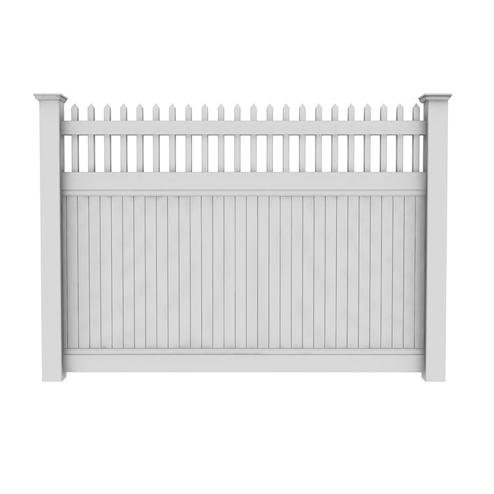 Cheap Garden Privacy Panels 8ft Outdoor 6 Feet Hight PVC Fence UV Resistant White PVC Plastic Vinyl Picket Fence Panels for Sale