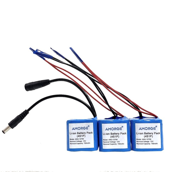Amorge Light Small Cost 12V 700MAH 4S1P Rechargeable Battery Pack