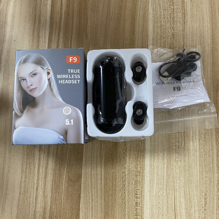 F9 2000mAh Power Bank LED Display Charging Case Waterproof Headphones Pods True Stereo in Ear Earbuds TWS Wireless Earphone