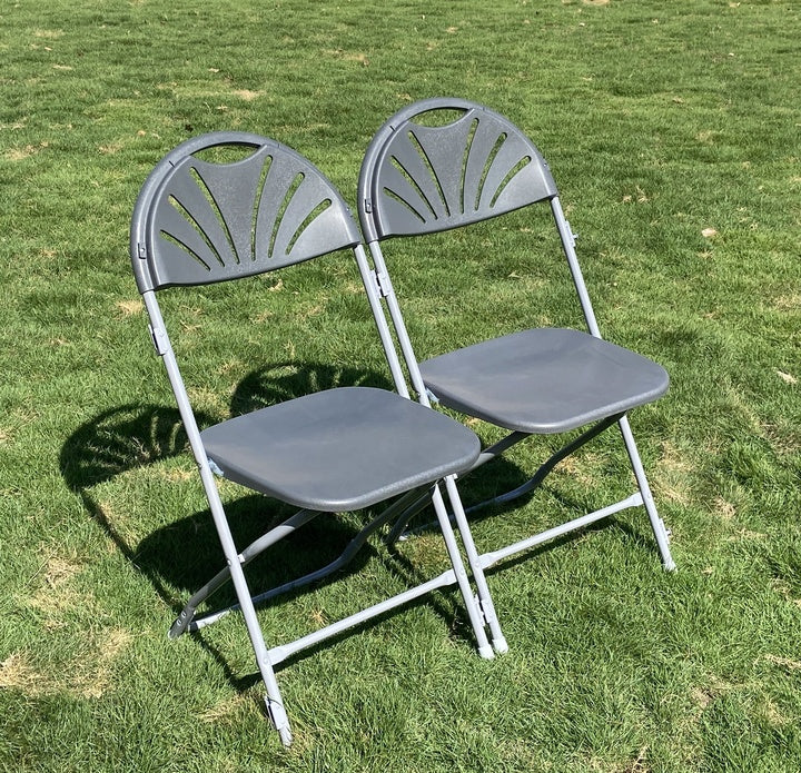 Wholesale Hot Sale Cheap Modern Comfortable Durable School Event Party Garden Metal Hook Fan Back Steel Plastic Folding Chair