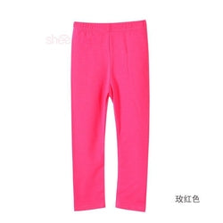 M1708 Fashion Candy Color Cropped trousers Girls Skinny Pants Soft Elastic Modal Cotton Kids Girl Leggings Pants