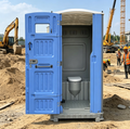 Portable Restroom Outdoor HDPE Toilet Cabin with Hand Wash Station and 350L Storage Tank for Construction Site