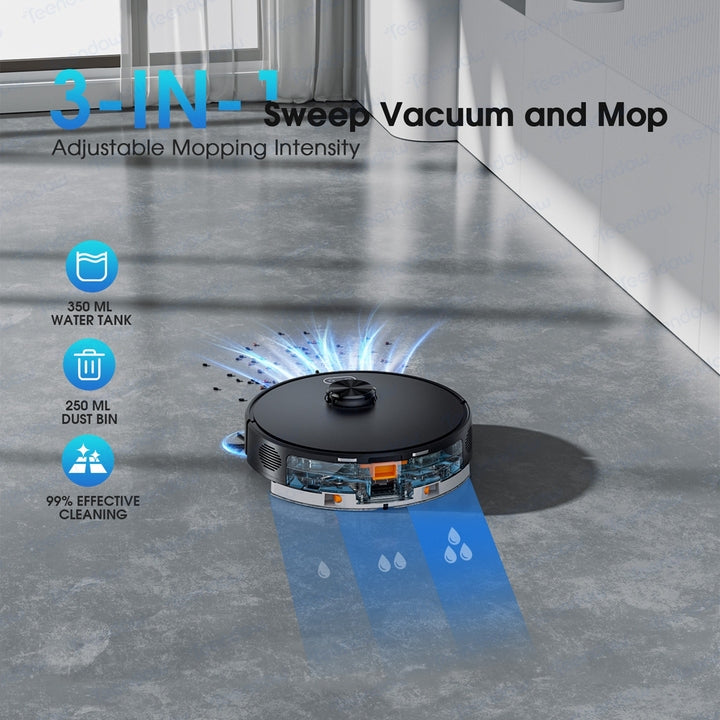 Teendow D60S Max Wholesale Mop 3 In 1 6000Pa Floor Mop Robotic Sweeping Vacuum Cleaner Robot Household Robot Vacuum