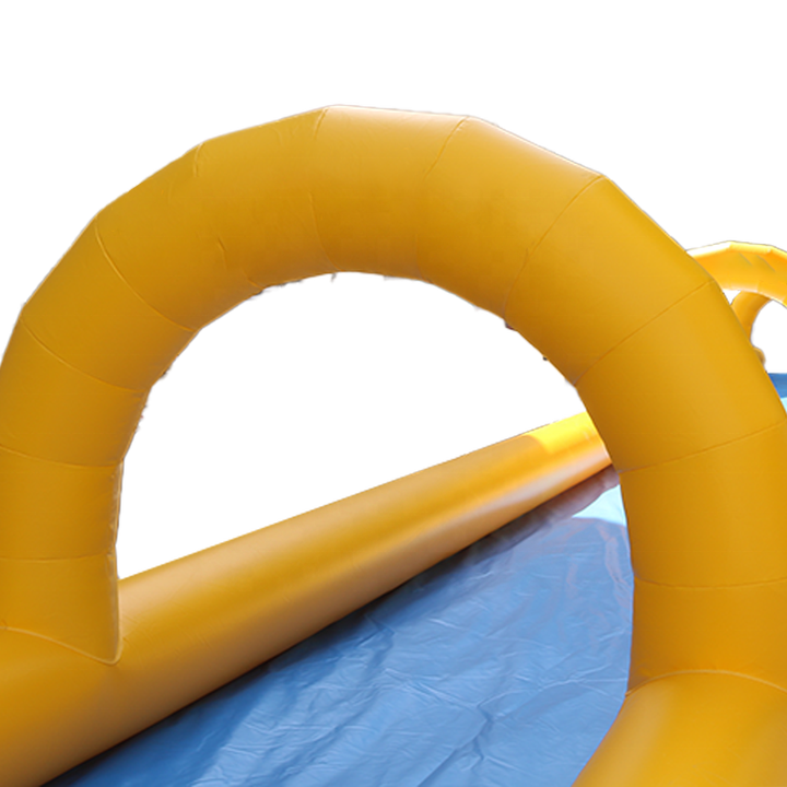 Custom Summer Outdoor 100m Long City Inflatable Water Sprinkler Arch Single lane Lawn Inflatable Water slip n Slide