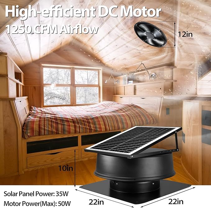 12inch Solar Roof Axial Flow DC Brushless Motor Industrial Exhaust Fan OEM Waterproof IP65 Aluminum Alloy Water Tank Cooling