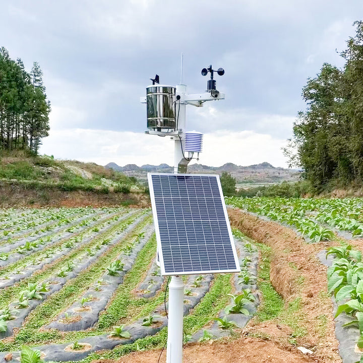 RIKA WMO Smart Cellular 4g Gsm 14 in 1 Ambient Agriculture Professional Automatic Weather Station with Wind Solar Rain Gauge Gps