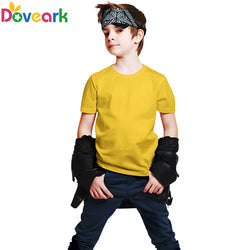 Custom Logo T-shirt Boy 100% Premium Cotton T-shirts Plain Tshirts Blank Baby Girl Kids Short Sleeve t shirt Boy Kids Tee