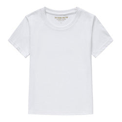 Wholesale Short Sleeve Solid Color Blank Shirts Child Kid Boys Girls Top Logo Custom Kids Cotton T Shirt