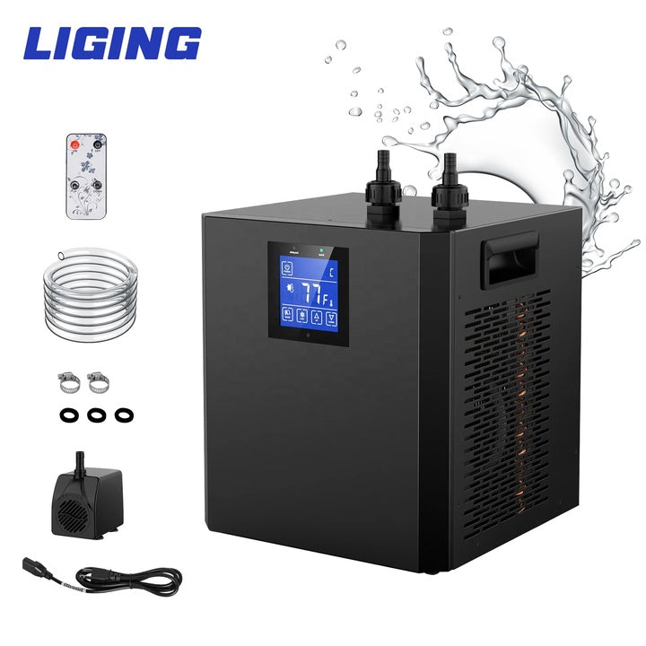 Source Factory 1/3 HP 79gal Aquarium Chiller Ice Bath Chiller Both Cooling System Chiller for Cold Plunge Pools/fish Farming