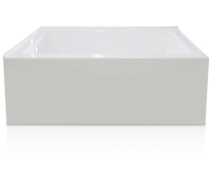 Simple Bathroom Shower Enclosure Adults Apron Soaking Bathtub Shower Room White Acrylic Bath Tub