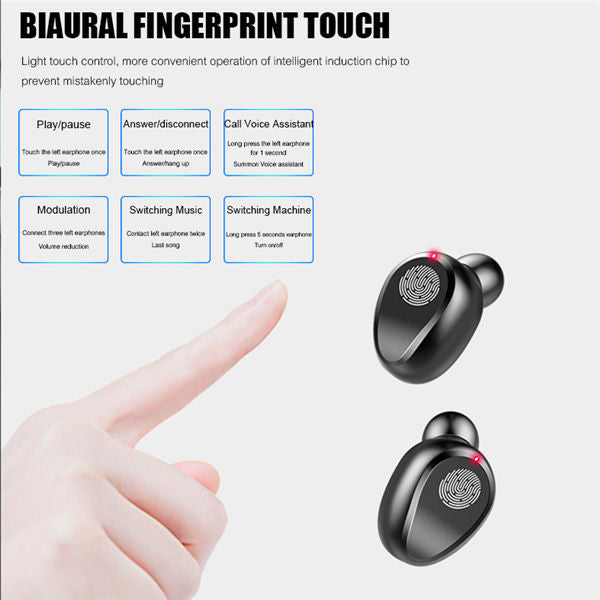 F9 2000mAh Power Bank LED Display Charging Case Waterproof Headphones Pods True Stereo in Ear Earbuds TWS Wireless Earphone
