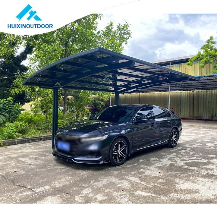 Outdoor Car Garage Aluminum Solid PC Shade Driveway Carport Aluminum Frame Car Parking