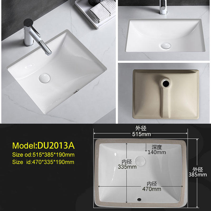 Modern Ceramic Under Counter Bathroom Wash Basin and Sink for Hotel and Commercial Use Easy to Clean Price