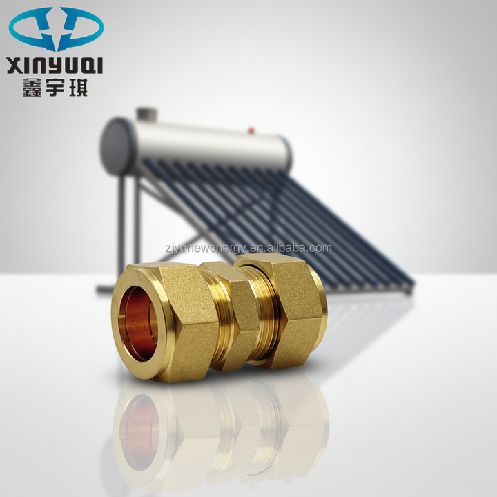 22mm Brass Double Ferrule Fitting for Solar Collector Piping