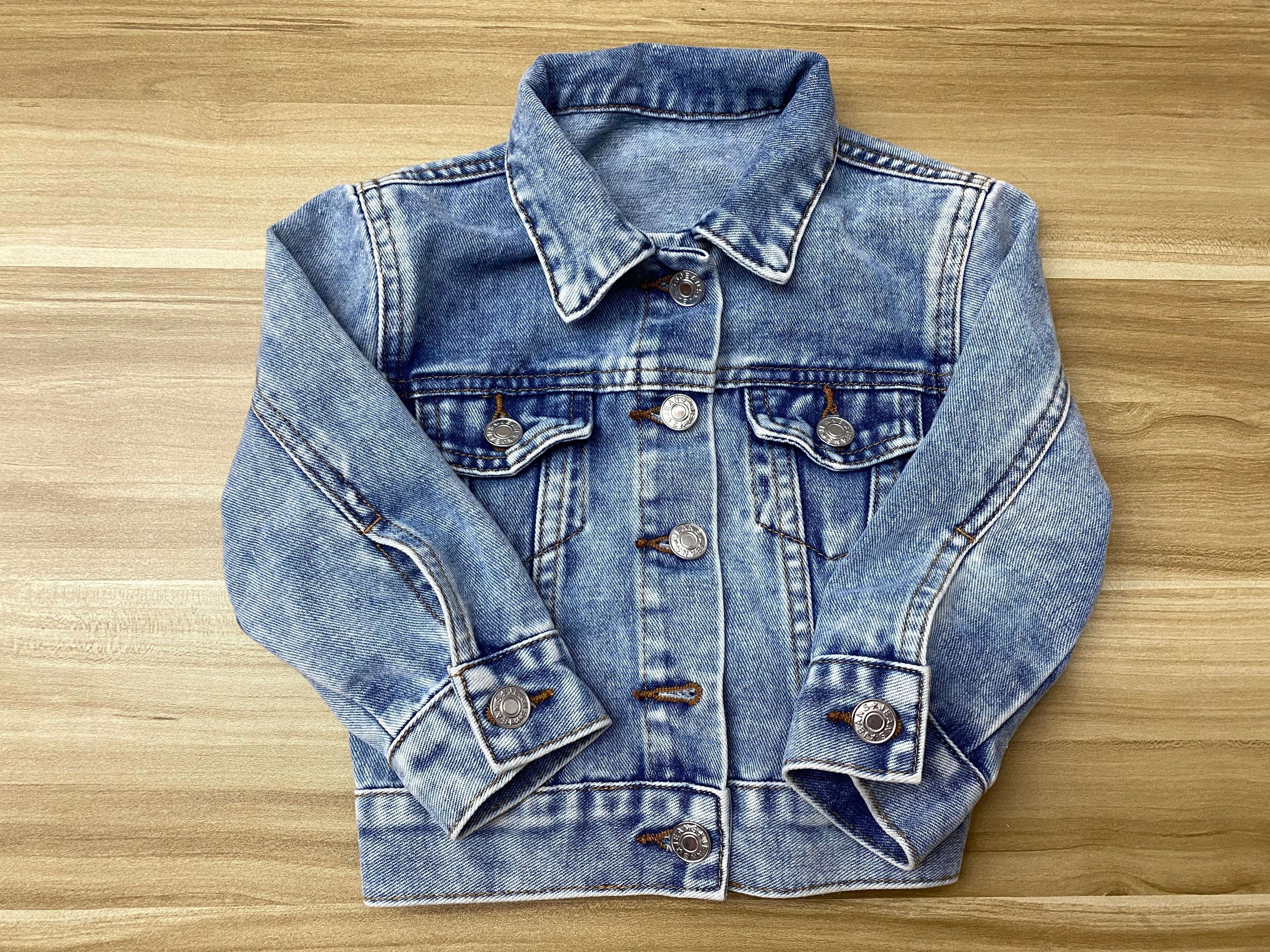 Hot Sell Neutral Simple-fit Children's Casual Denim Jacket Fashion Washed Jean Jacket For Kids