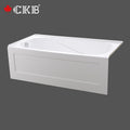 CKB 2 Years Warranty Single Threshold White ABS Apron Soaking Embedded Bathroom Bathtub