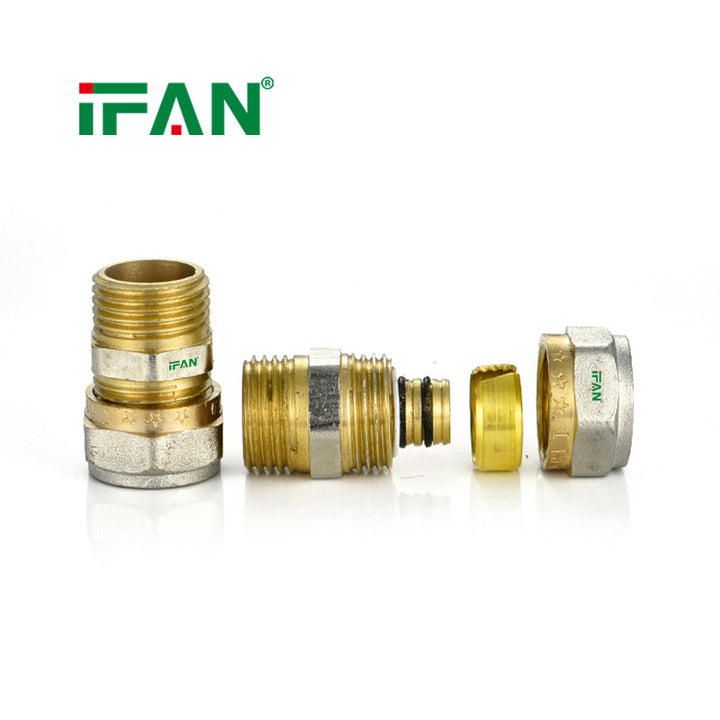 IFAN High Quality Copper PEX Tube Plumbing Pex Brass Compression Pipe Fitting