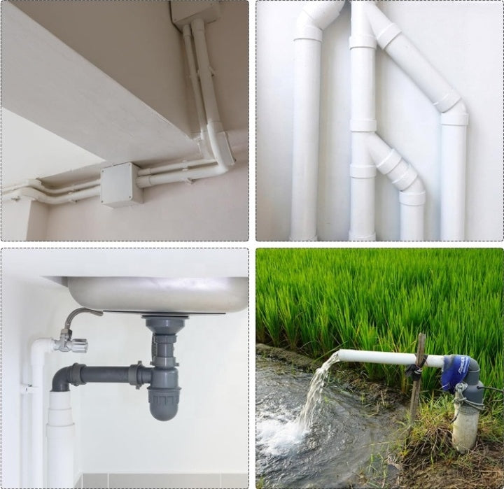 White Plastic Water Supply Pipes NSF Certified DWV Pipe Fittings Drainage Conduit Plumbing PVC Sch40 Pressure Pipe
