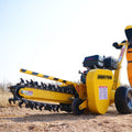 AUSTTER Farm Professional Small 600mm Depth 15hp Gasoline Engine Self Powered Chain Mini Trencher Machine