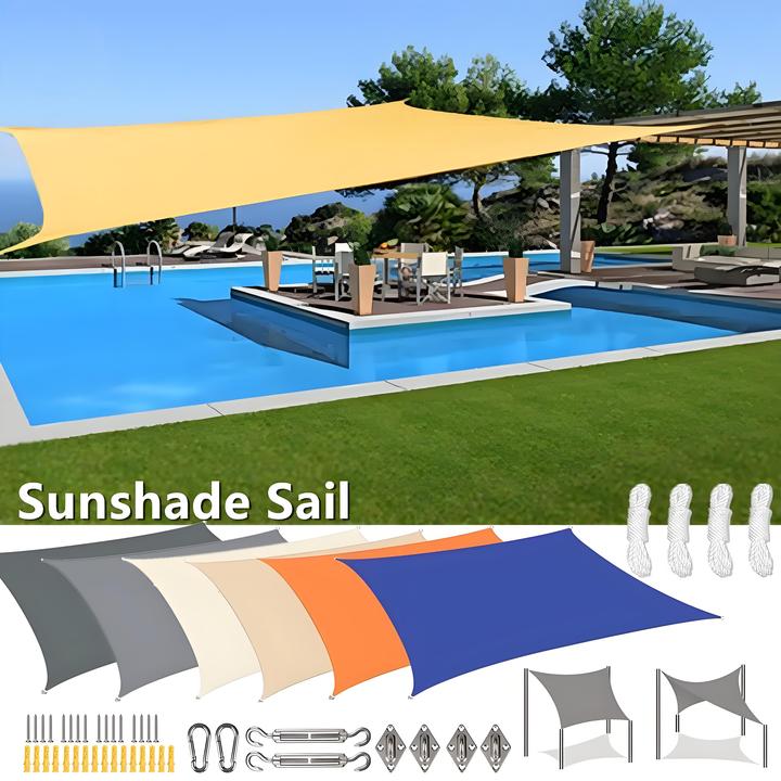 Waterproof Oxford Sun Shade Sail Canopy Rectangle UV Block Sun Shelter Outdoor Garden Patio Backyard Terrace Awning Privacy