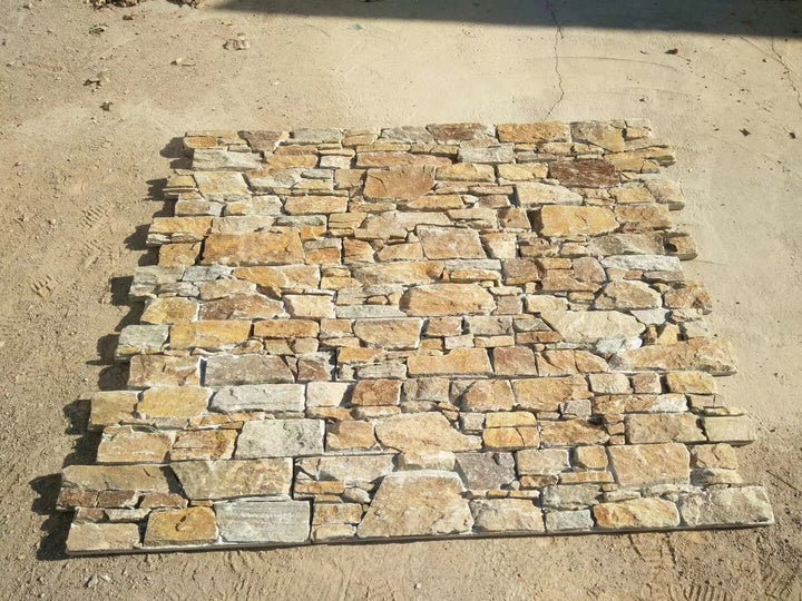 Outdoor Exterior Rusty Slate Natural Stacked Stone Veneer Wall Cladding