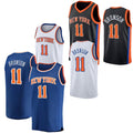 2023 Jalen Brunson New York 11 Knick Basketball Jerseys Stitched American Basketball Sport Jersey Running Shirts Top BLue Black