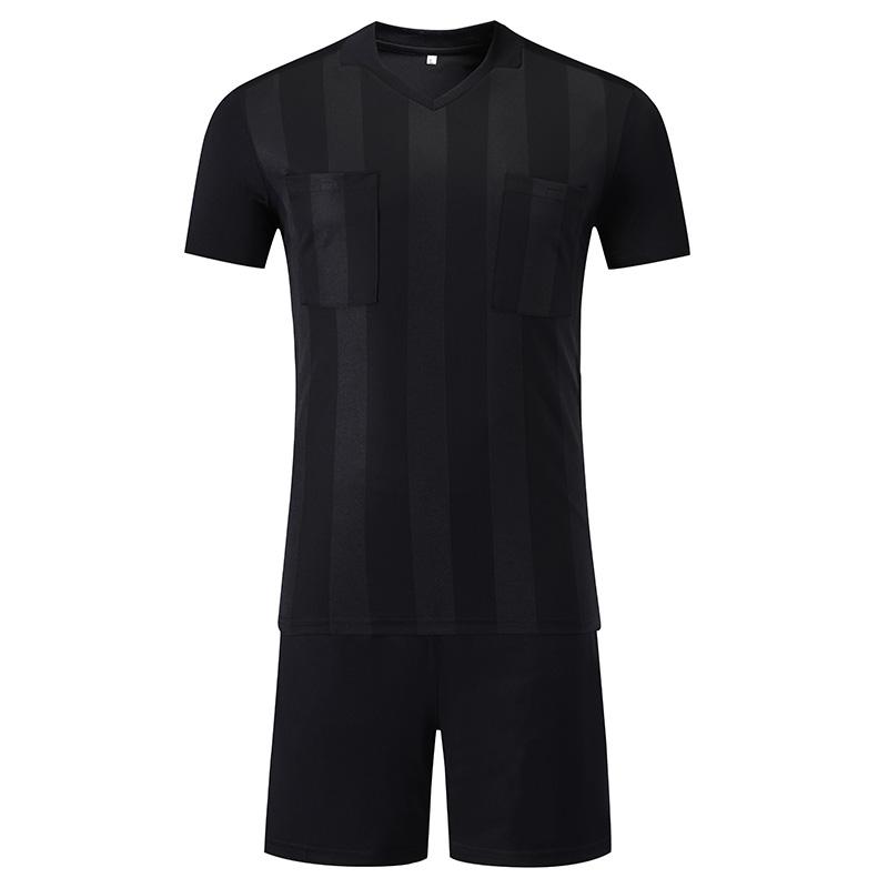 professional customized football referee jerseys referee shirt sets multi color optional v neck soccer judge uniforms