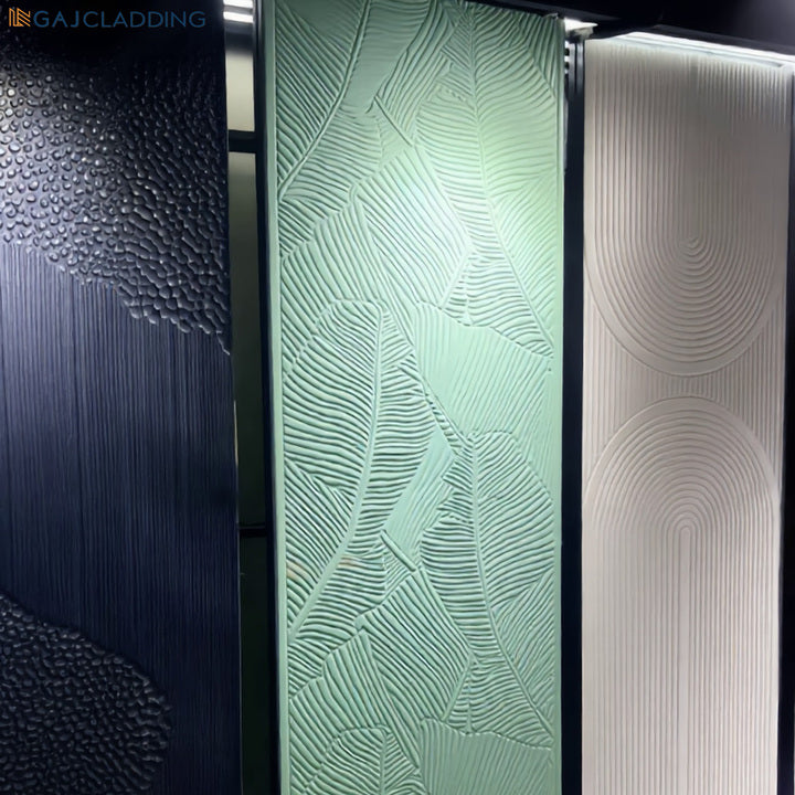 Luxury Custom Decorative Background Interior Wall Panel Embossed 3D Art Wall Panel Fiber Cement Board