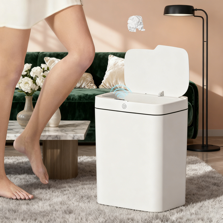 10L 12L ABS Plastic Sensor Smart Trash Can Indoor Automatic Garbage Bin for Home Use