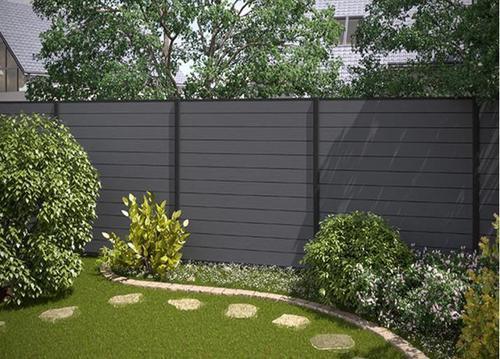 Waterproof Wpc Composite Fencing Gray Grin Wood Wpc Fence Wpc Fence Solar Light