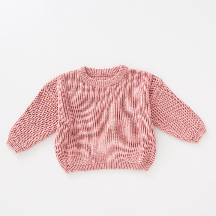 Wholesale Baby Pullovers Knitwear Winter Toddler Kids Clothes Chunky Knitted Boys Girls Baby Sweaters