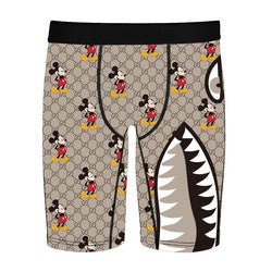Oem Factory Quick Dry Long Boxers For Man Fashion Beach Swimsuits Full Printed Men Underwear
