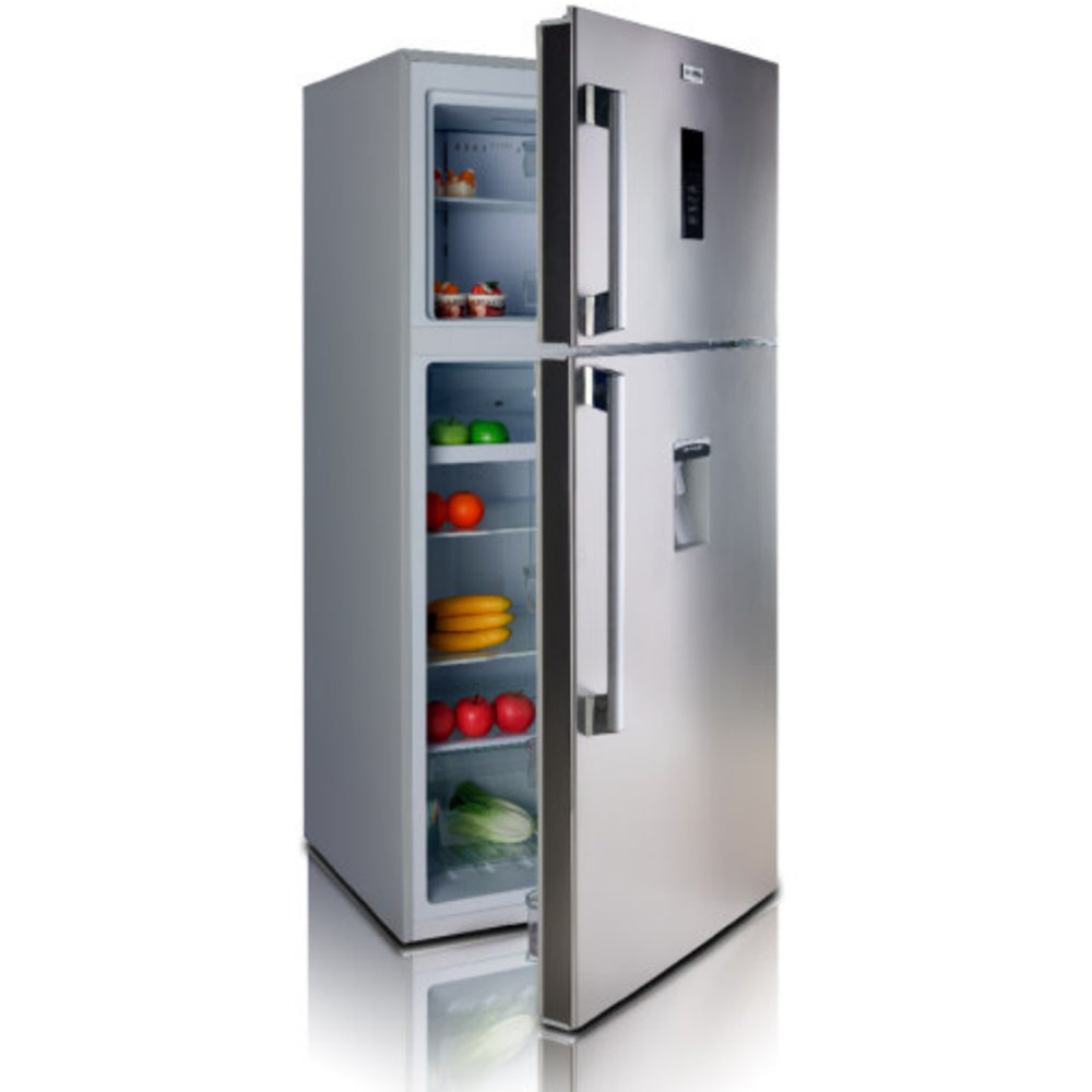 420 L No frost refrigerator with fashionable handle and panel can add water dispenser and display