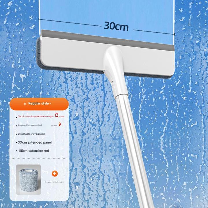 Jesun Window Cleaner Double-sided Household Glass Cleaner Handheld Tool Plastic Squeegee Window Wiper Cleaning