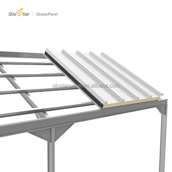 CE 50mm 75mm 100mm PU/Rock Wool Sandwich Panels with Fireproof and Waterproof Qualities Perfect for Roofing and Wall Systems