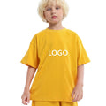 wholesale custom logo 100% cotton children t shirt teen kids boy t-shirt plain blank solid oversize boys T shirt 4 to 10 years