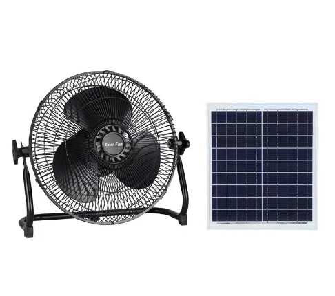 16 18 Inch Solar Outdoor Energy Fan USB Rechargeable Battery Electric Solar Powered Standing Fan With Panel and Battery for Home