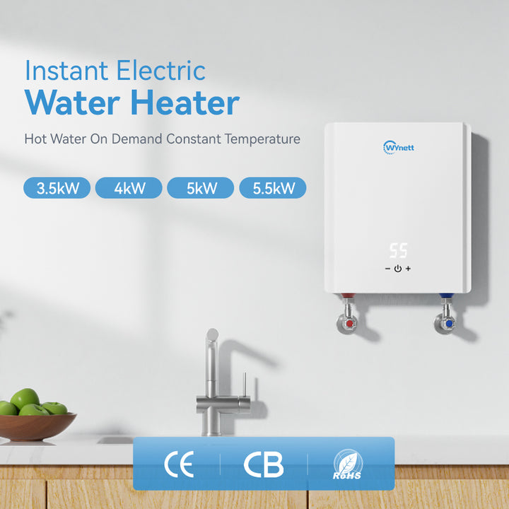 3.5/4.5/5.5kW Household Kitchen Bathroom Car RV Caravan Camping Shower Hot Water Heater Instant Electric Geyser