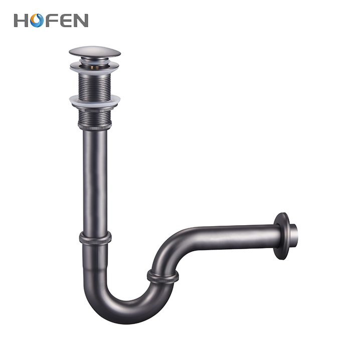 Modern G1-1/4' Bottle P Trap Wholesale Chrome Plated Brass P Drain Pipe for Bathroom Lavatory Use for Basin Waste