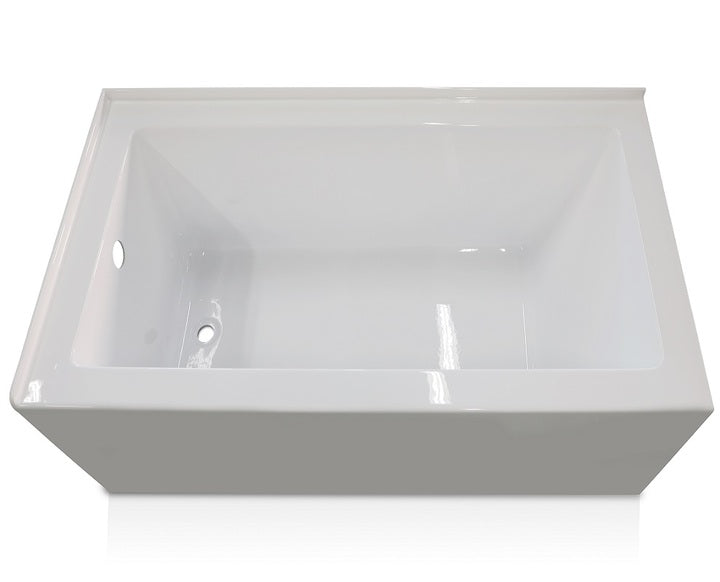Rectangle Bathroom Tubs for Adult Bathing Three-Side Apron Freestanding Soaking Acrylic Bathtub