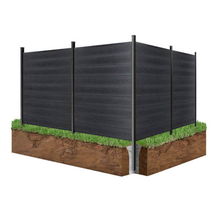 Customizable Black Solar Aluminum Alloy Modern Eco-Friendly Garden Privacy Fence Panels Outdoor Home Fencing & Trellis Gates