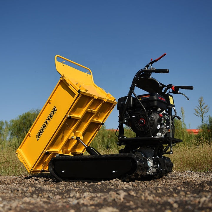 AUSTTER 500KG Self-Propelling Rubber Track Mini Transporter Dumper Hydraulic Power Barrow Crawler Tracked Mini Dumper