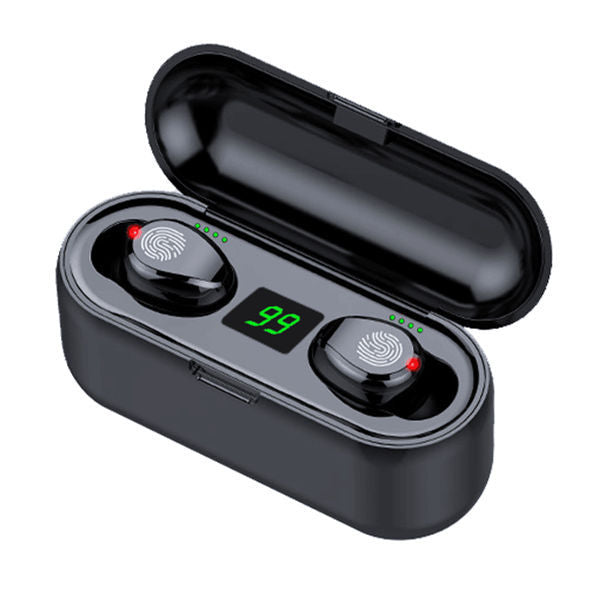 F9 2000mAh Power Bank LED Display Charging Case Waterproof Headphones Pods True Stereo in Ear Earbuds TWS Wireless Earphone