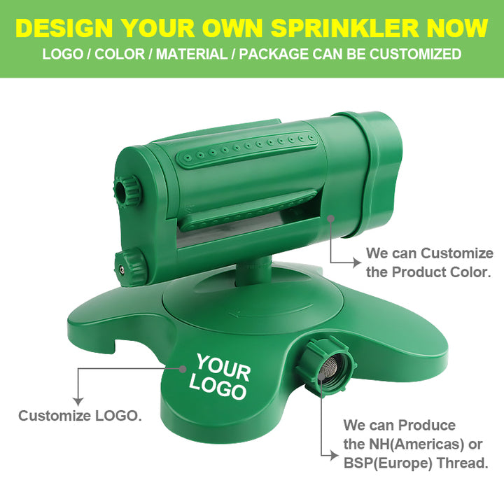 SUNSHINE Custom Oscillating Lawn Sprinkler Adjustable Spray Width Wholesale Garden Irrigation System OEM ODM Large Area Watering