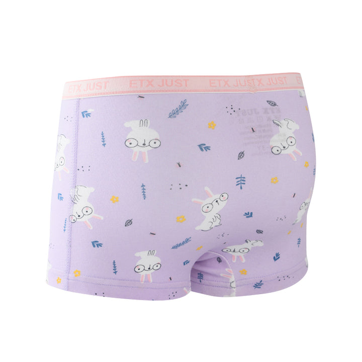 5PCS/box Pack Breathable Custom Cotton Elastic Soft Cute Girl Underwear Kids Boxer Briefs Girls