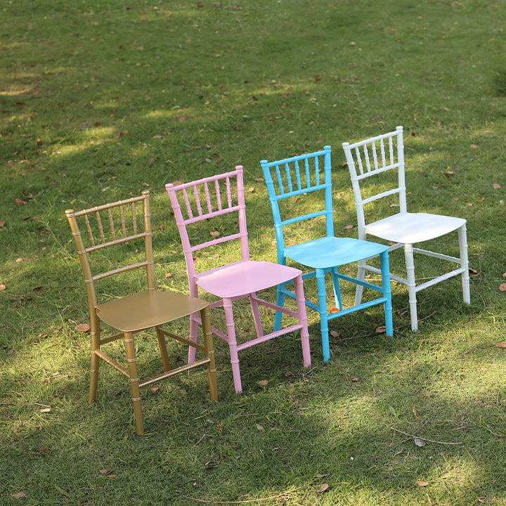 Restaurant Kids Fashion White Wedding Events Chiavari Stackable Chairs Pink Chavari Chairs for Games