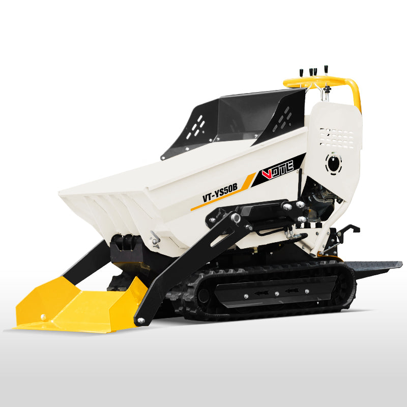 CE Certification Small Mini Dumper 500kg EPA Farm Garden Crawler Dumper Mini Transporter with Self Loader Bucket